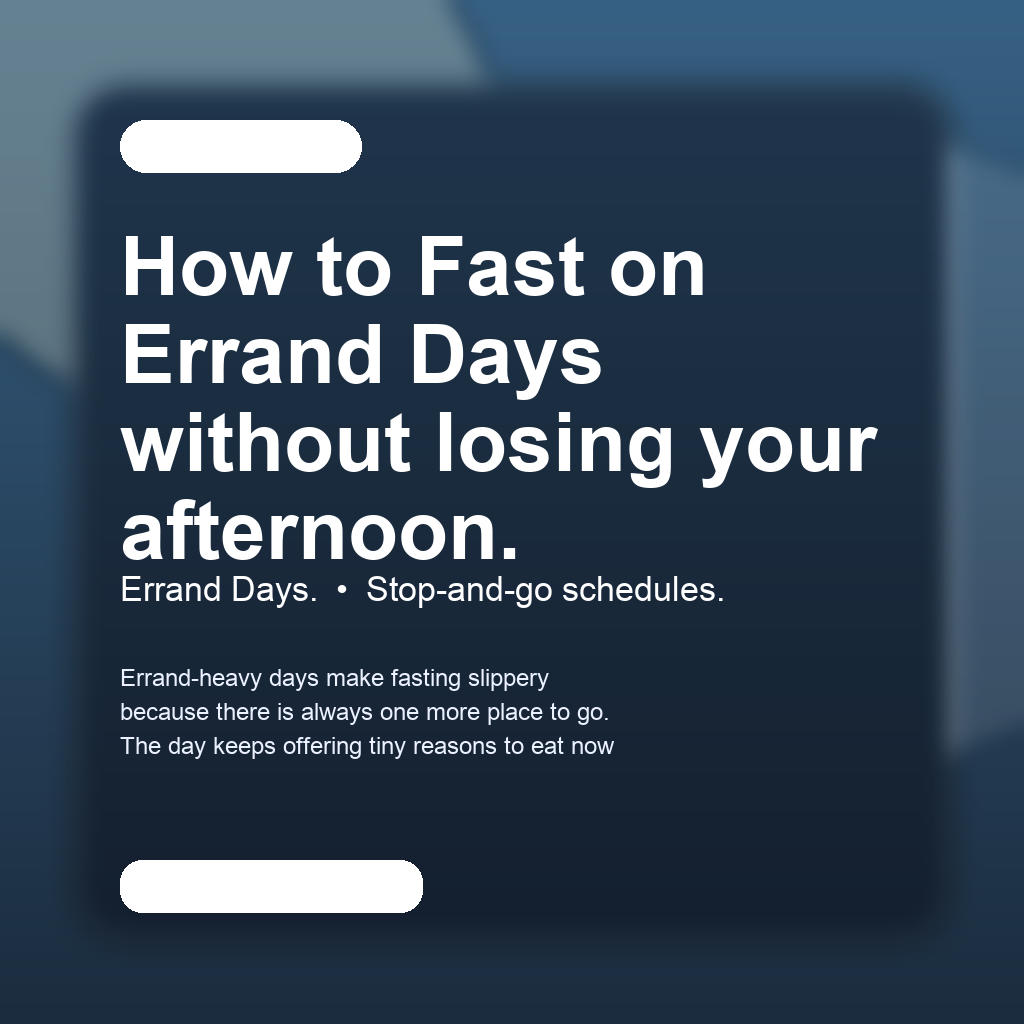 FastMinder fasting timer and a water bottle for errand days