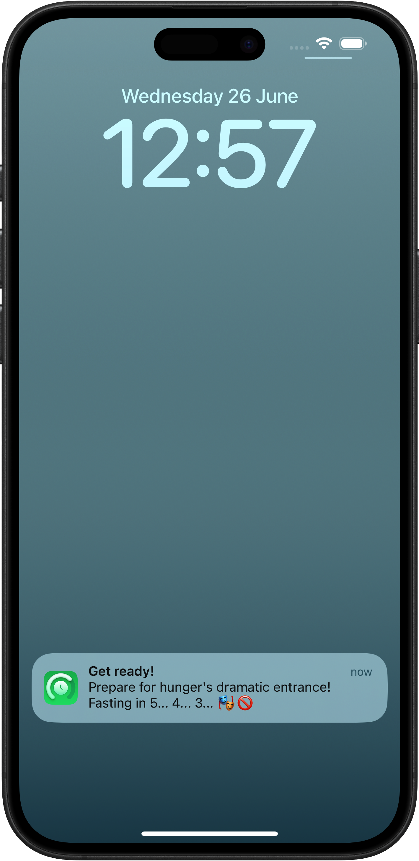 FastMinder lock screen notification